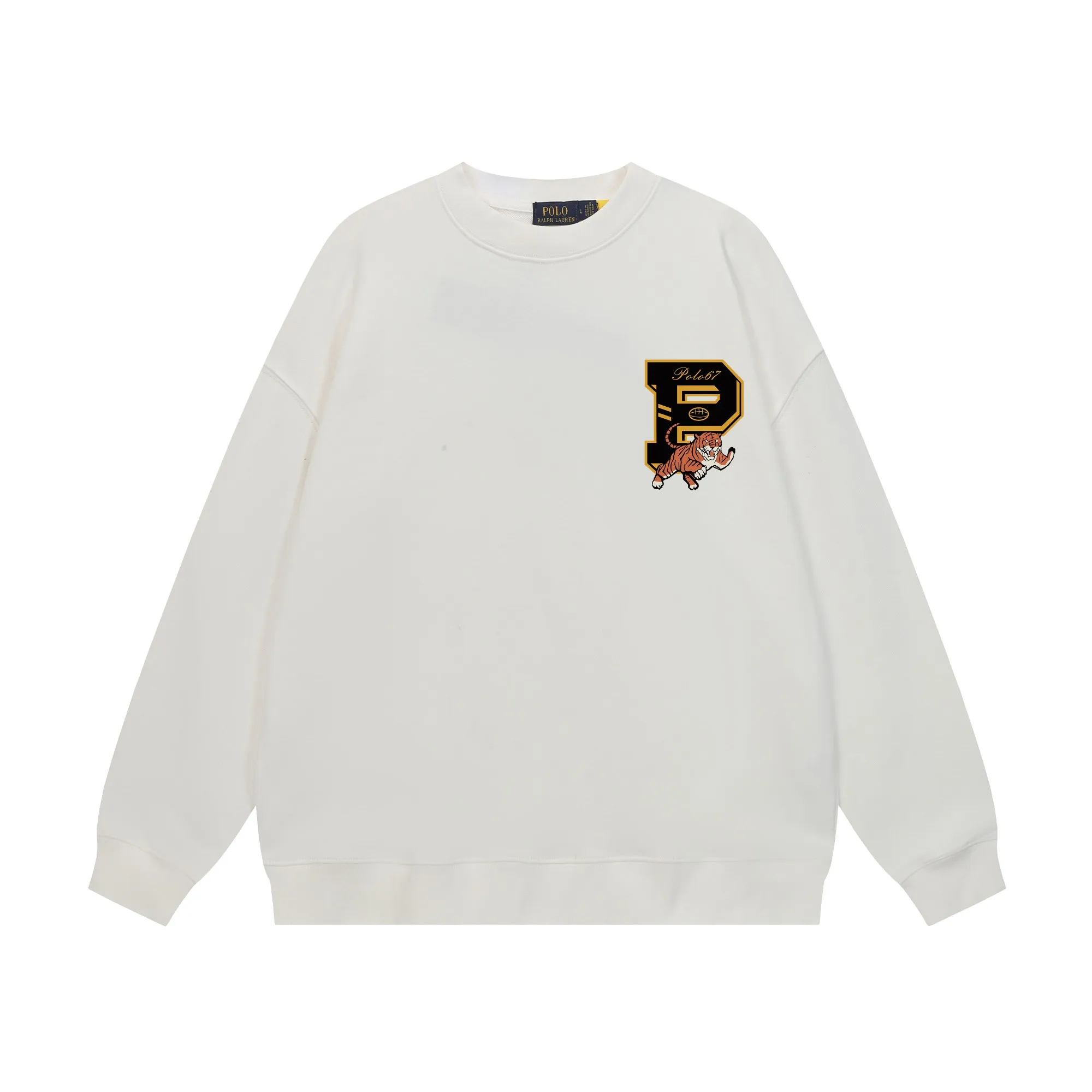 P200 Long-term stock] RalphLauren/Ralph Lauren 2025 autumn and winter new bear letter print 420g heavy large terry sweatshirt Ralph Lauren's age-reducing item, the coat fabric is made of 85% cotton ➕15% polyester, which not only retains the softness, comfort and breathability of cotton, but also adds the wear resistance and wrinkle resistance of polyester fiber, making the clothes more durable and easy to care for. Even in slightly cooler weather, you won't feel stuffy when wearing it. This kind of fabric has a natural crisp feel and is not easy to pill or deform. The bear on the chest is printed with English letters. It is full of color, full of three-dimensionality, and lifelike, adding a bit of liveliness and interest to the whole sweatshirt. There is no pressure to dress, regardless of age or gender. Complete accessories! Color: black, white, navy blue, light floral gray Size: M-L-XL-XXL